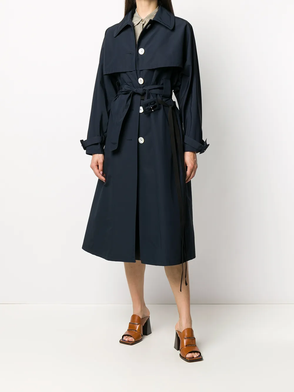 Prada single-breasted belted trench coat | Image 8