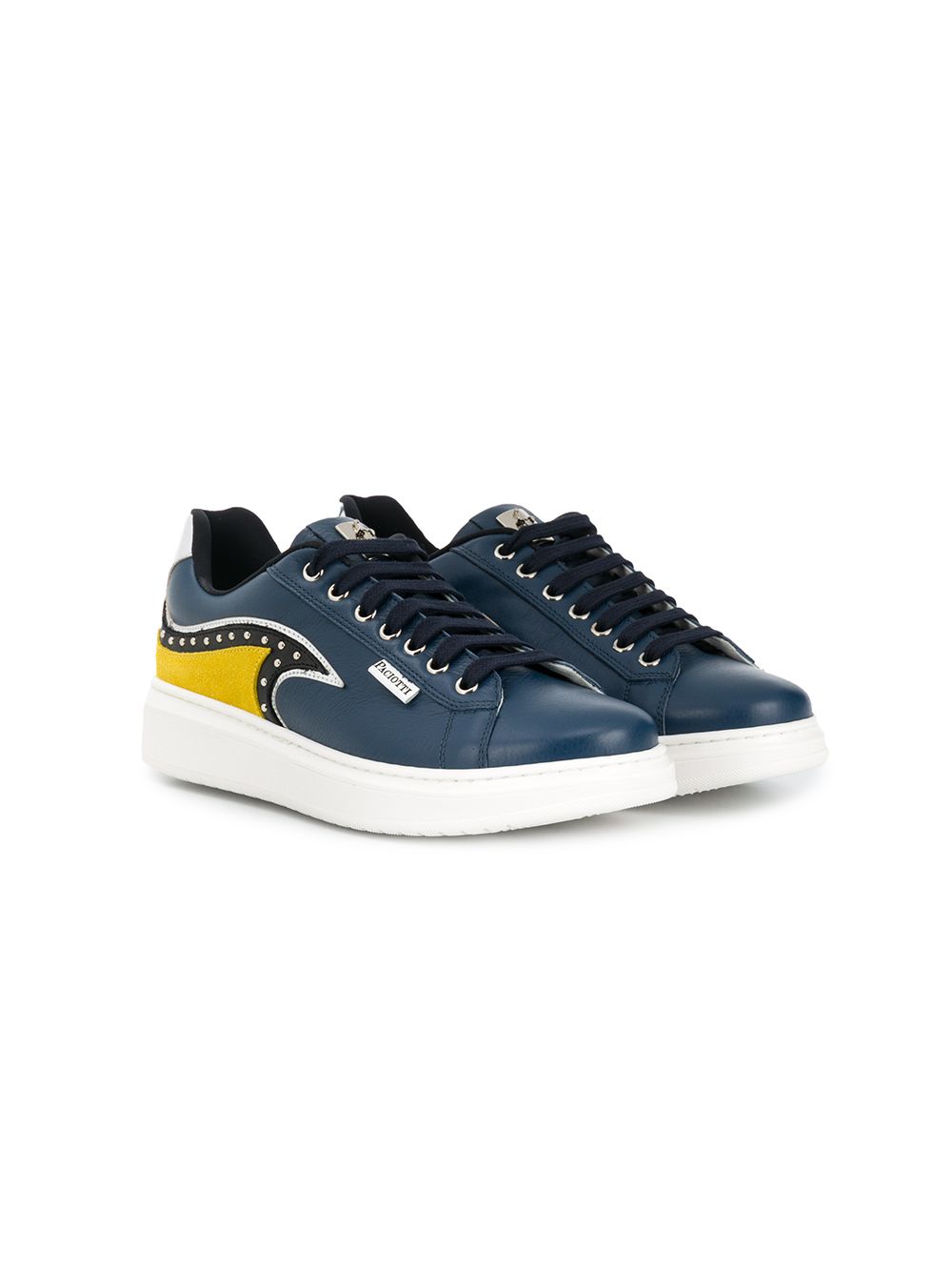 фото Cesare paciotti kids low top stud detail sneakers