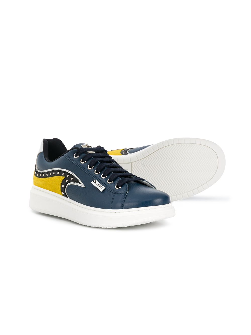 фото Cesare paciotti kids low top stud detail sneakers