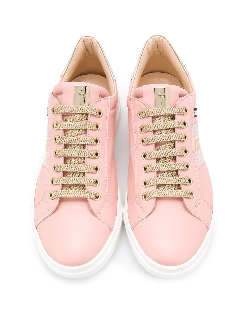 фото Cesare paciotti kids round toe studded sneakers