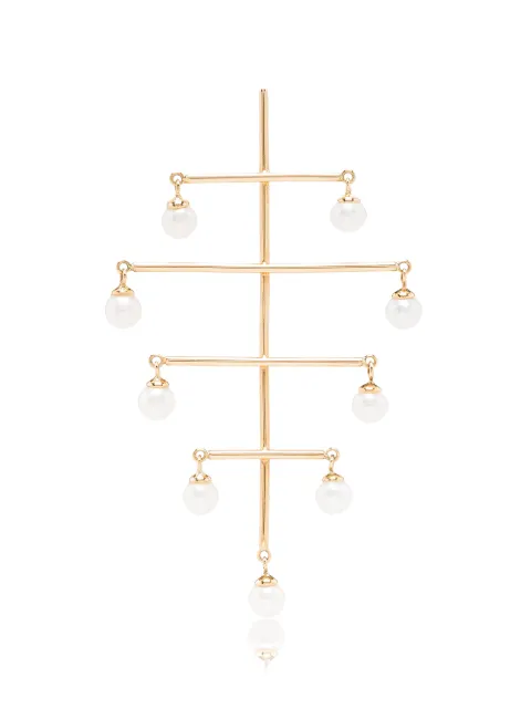 Persée 18kt yellow gold pearl earring