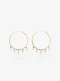 Persée 18kt yellow gold diamond hoop earrings