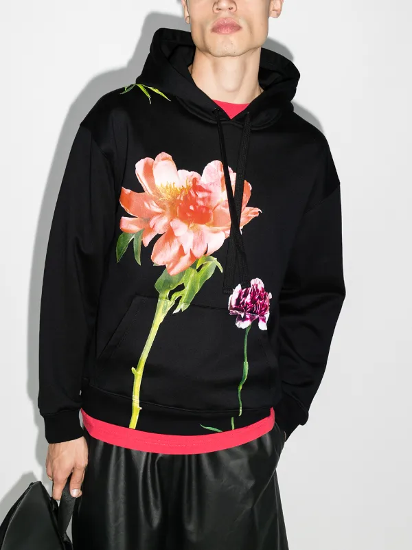 flower sleeve hoodie