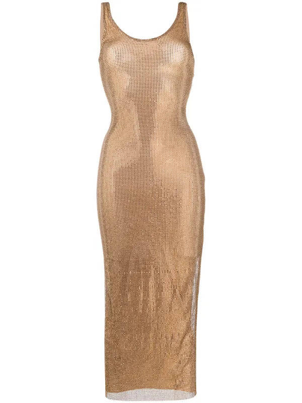 rhinestone midi dress