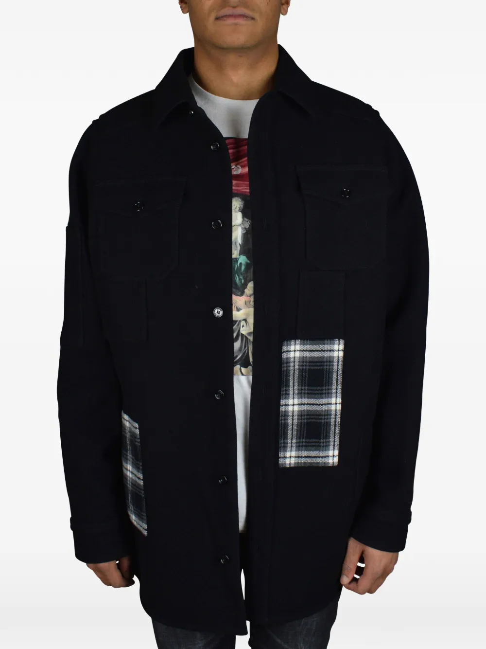 Off-White Geruit overhemd Zwart