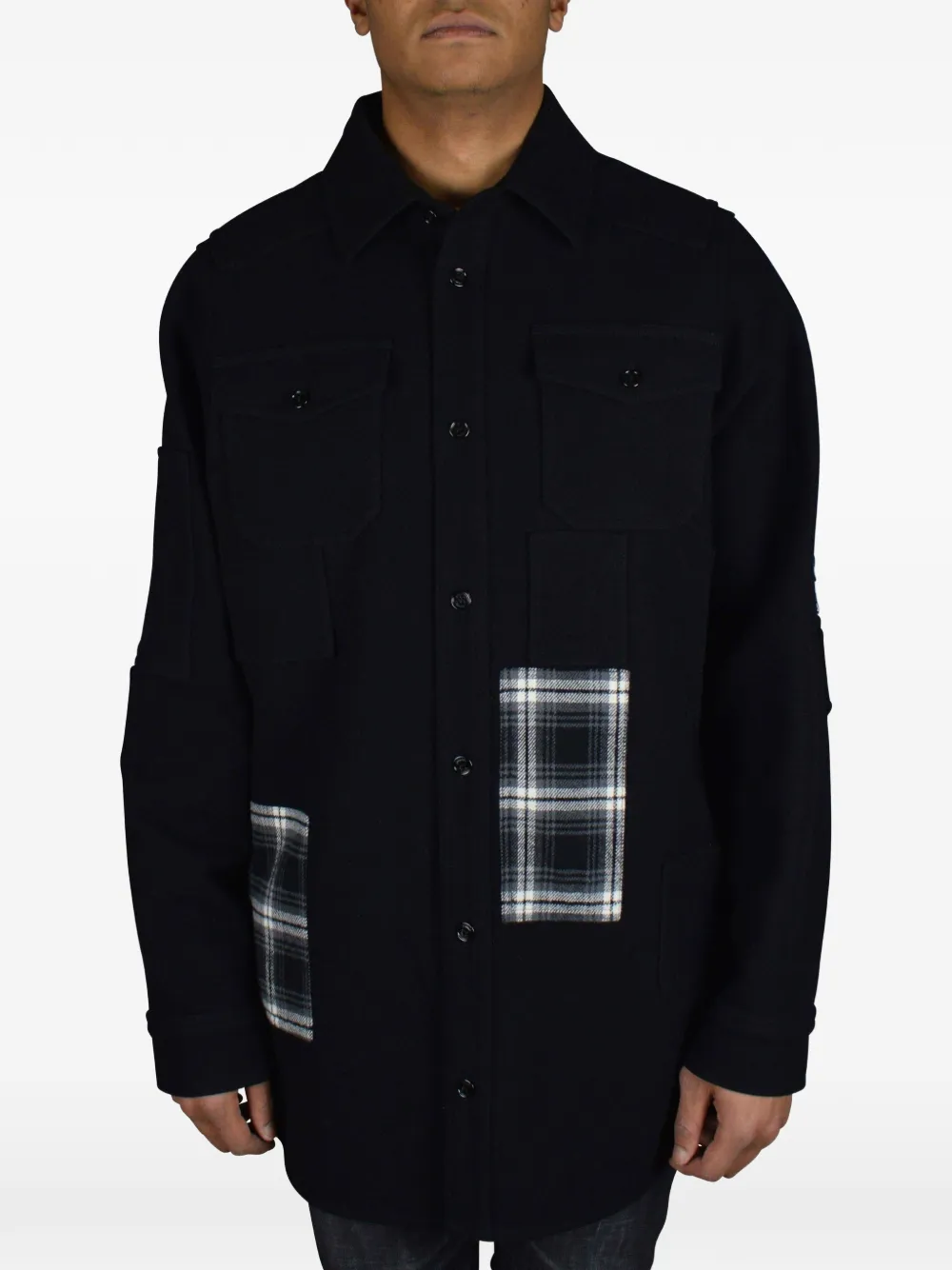 Off-White Geruit overhemd Zwart