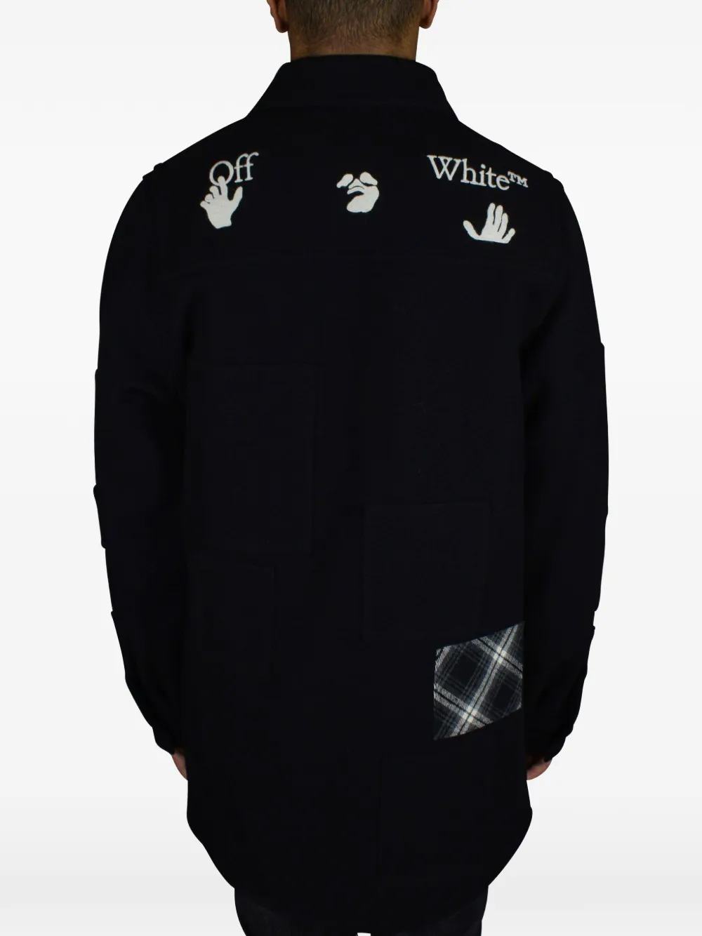 Off-White Geruit overhemd Zwart