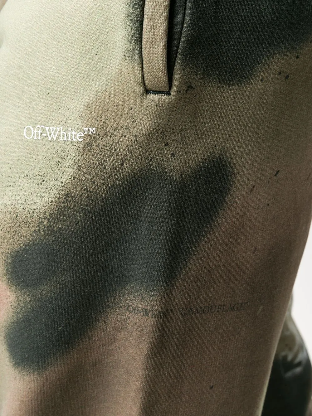Off-White Trainingsbroek met camouflageprint Groen