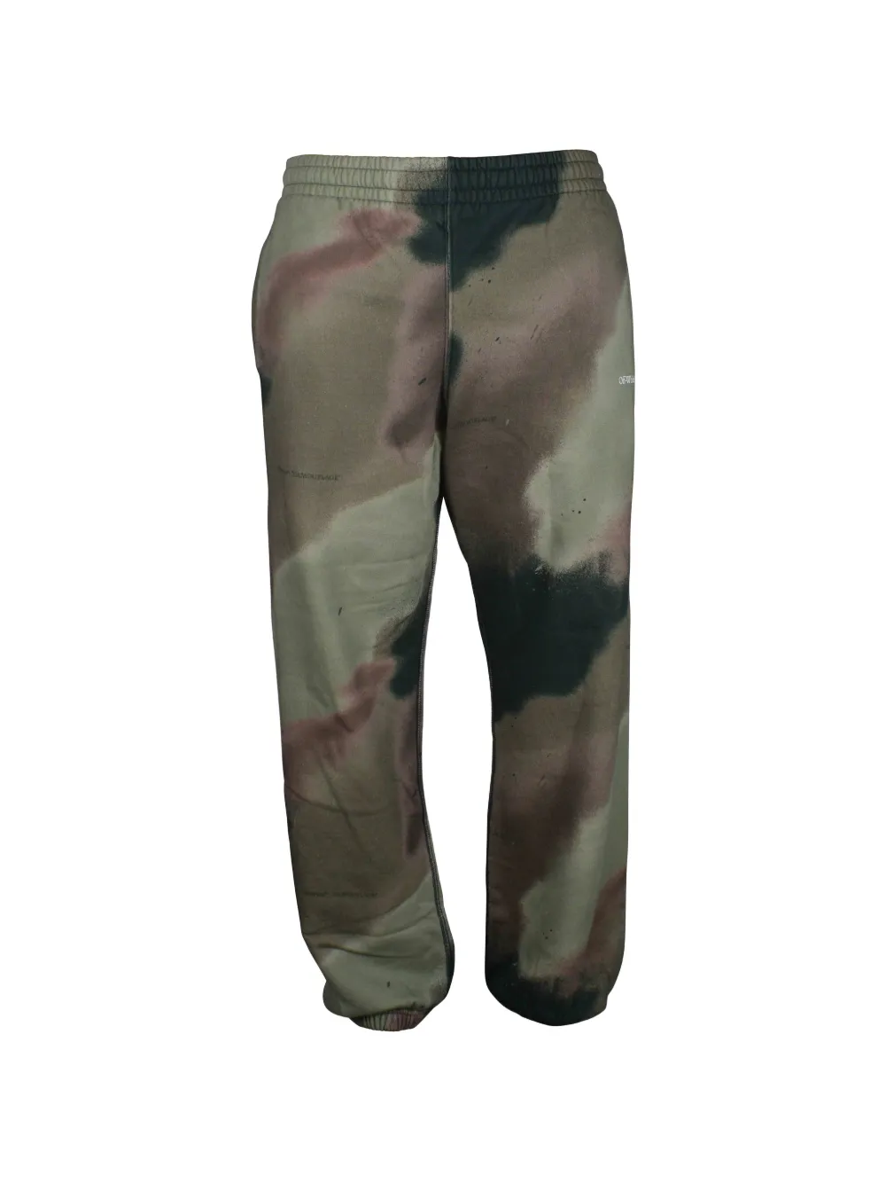 Off-White Trainingsbroek met camouflageprint Groen
