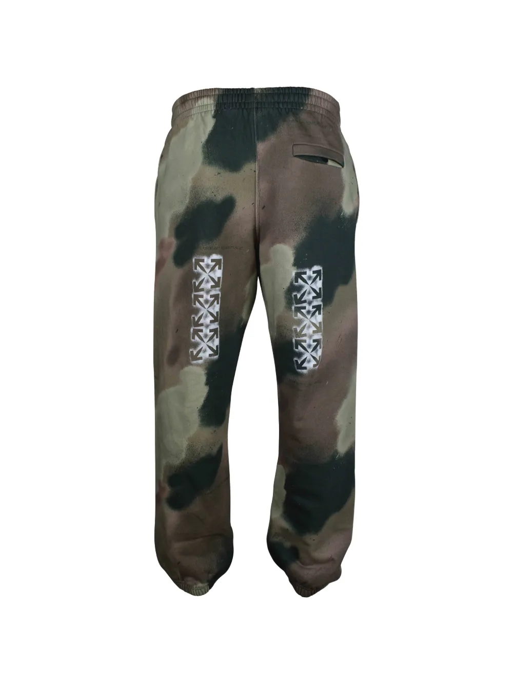 Off-White Trainingsbroek met camouflageprint Groen