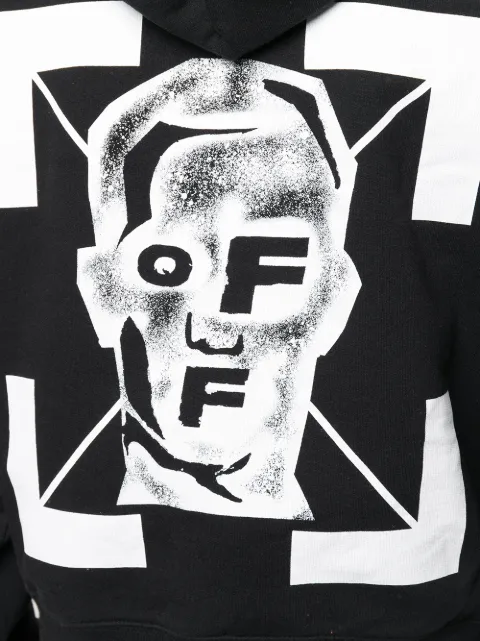 Off white masked face hoodie Clearance