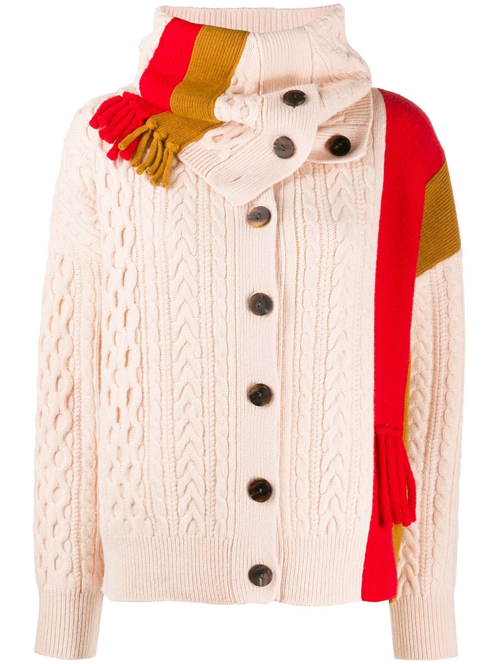 фото Sjyp panelled cable-knit cardigan