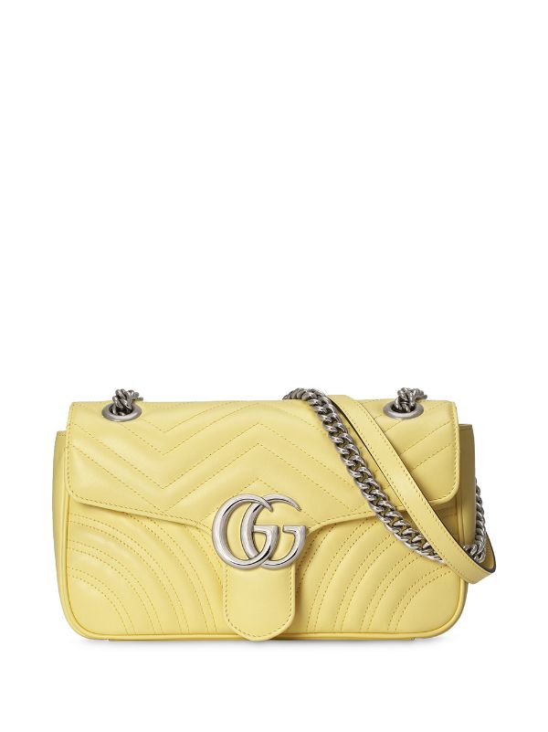 Shop yellow Gucci small GG Marmont 