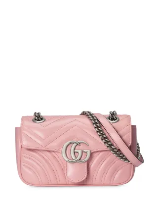 Gucci Marmont Pink Leather GG Matelasse Flap Shoulder Bag 443496 – Queen  Bee of Beverly Hills