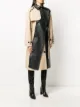 Rokh trench en cuir bicolore