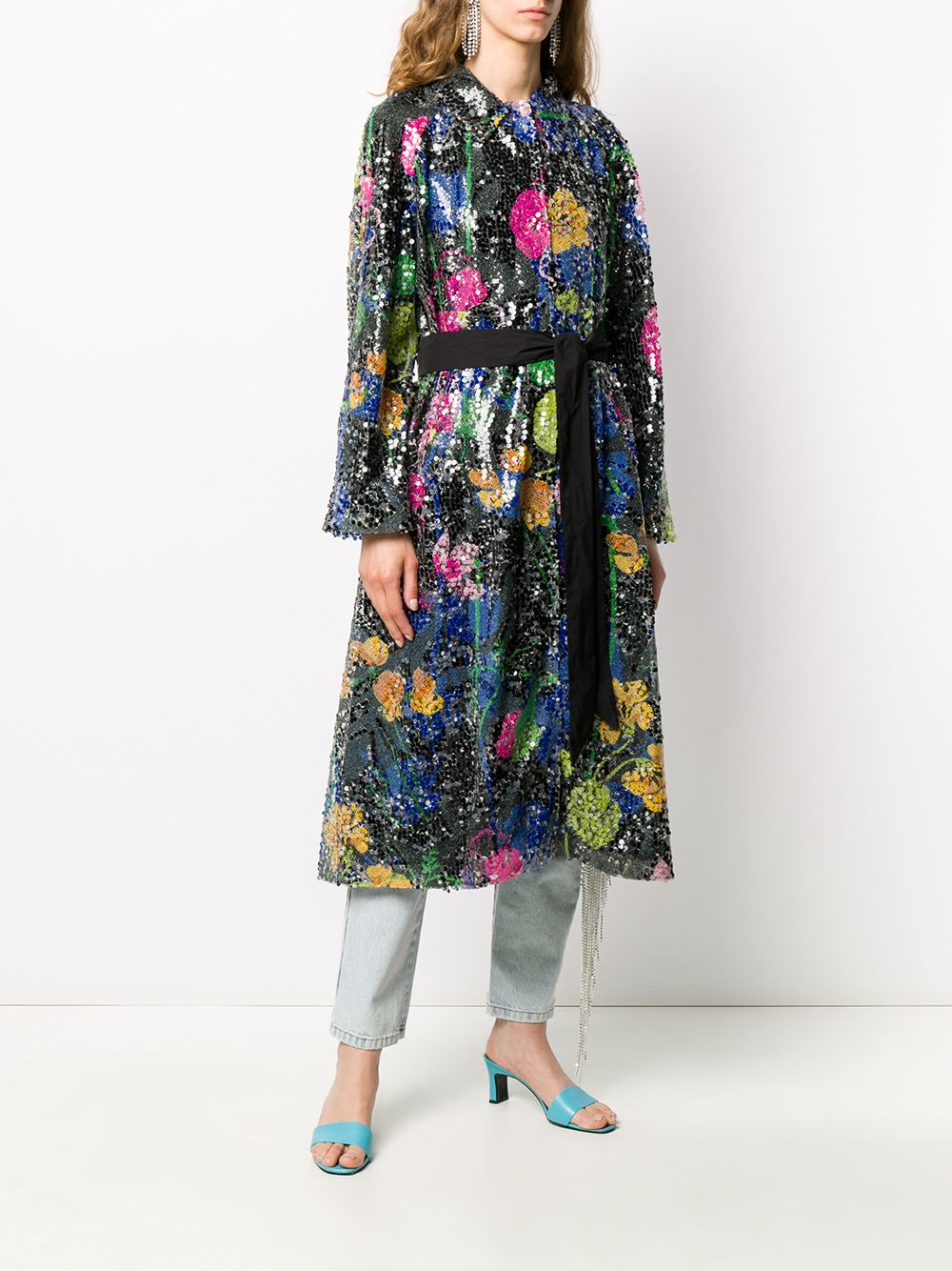 фото Ainea floral embellished trench coat