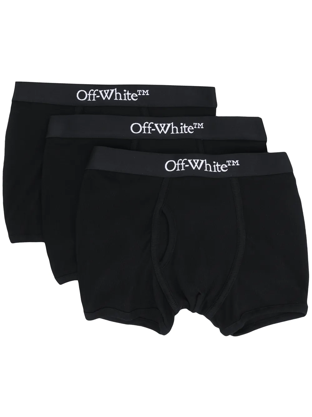 

Off-White three-pack logo-print boxers - Black