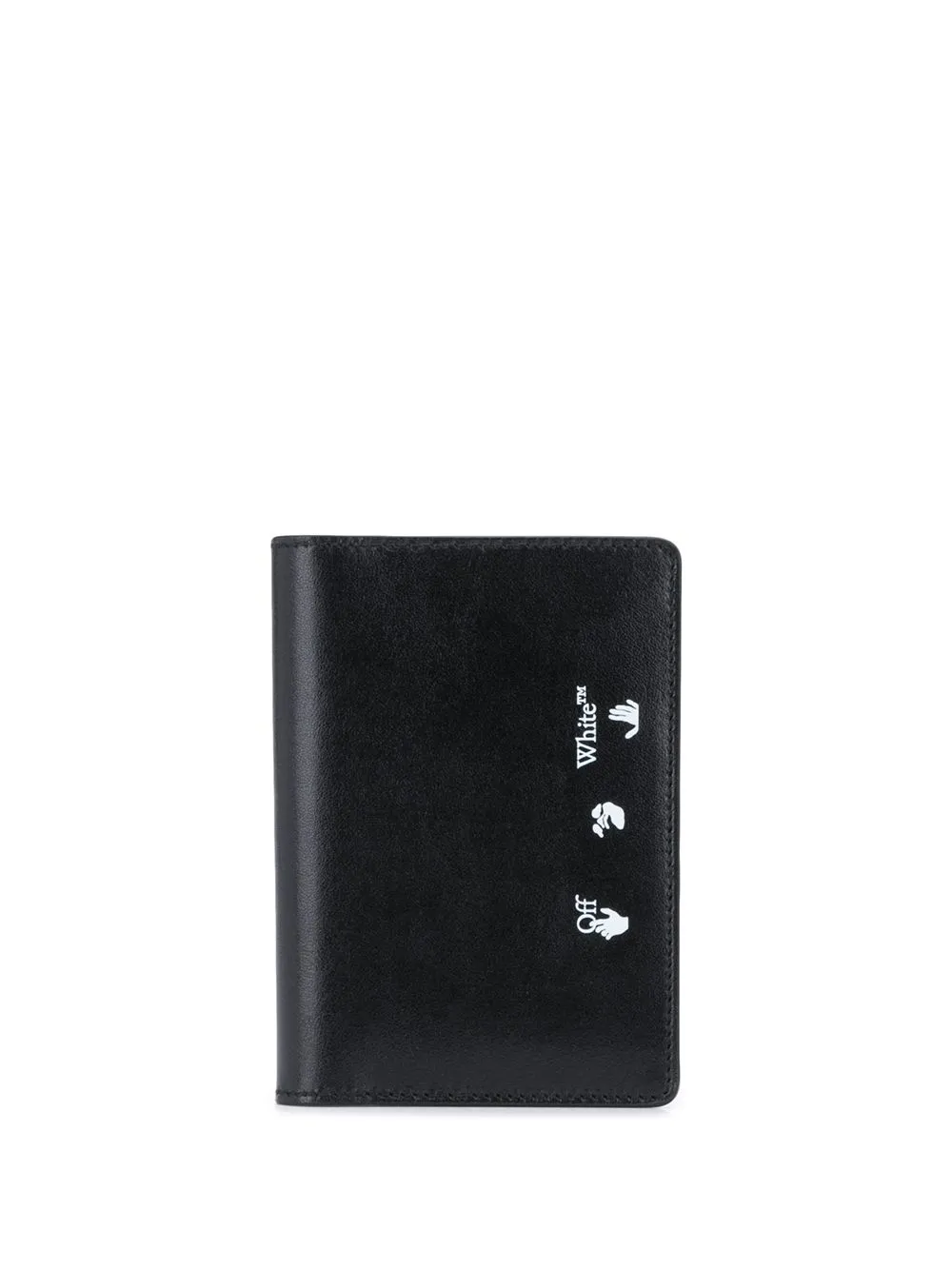 

Off-White logo-printed passport holder - 1001 BLACK WHITE