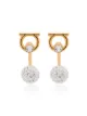 Image 1 of Salvatore Ferragamo Gancini crystal-embellished earrings