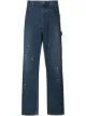Image 1 of Orslow paint splatter straight-leg jeans