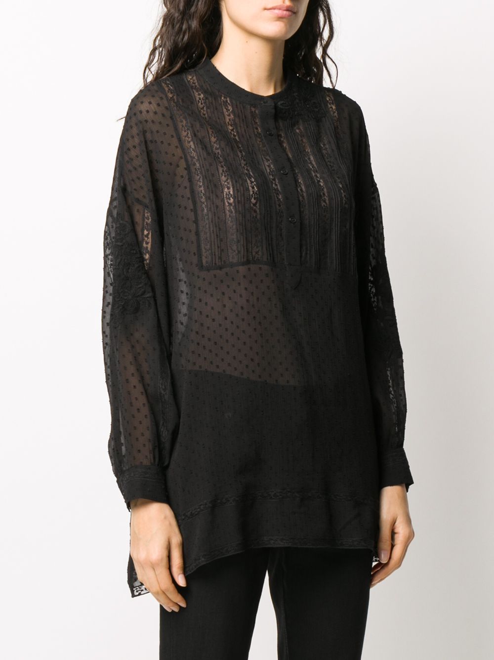 фото Ermanno ermanno sheer dotted blouse