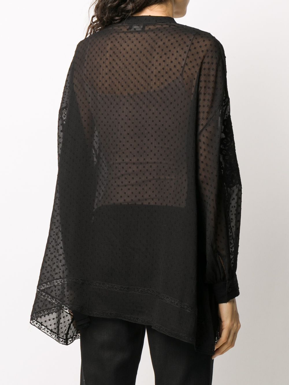 фото Ermanno ermanno sheer dotted blouse