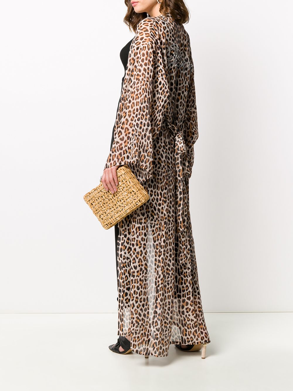 фото Blumarine leopard print kimono dress