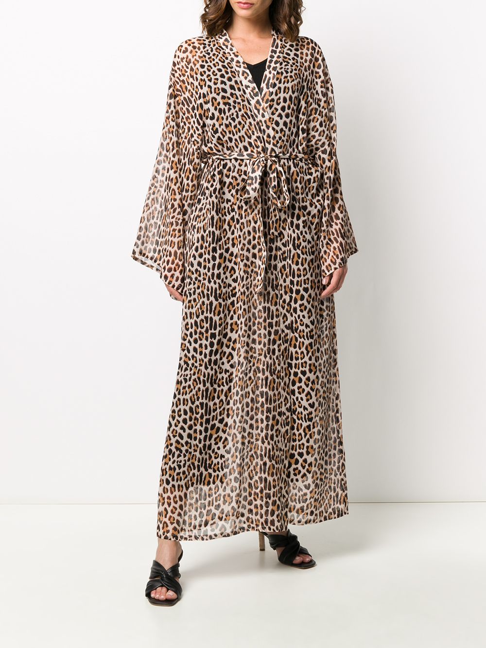 фото Blumarine leopard print kimono dress