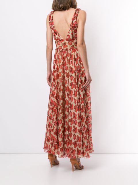 Shop Raquel Diniz Julie poppy-print silk dress with Express Delivery ...