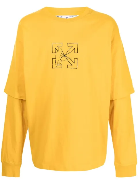 Off-White playera con motivo Arrows
