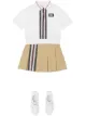 الصورة 2 من Burberry Kids قميص بولو بطبعة مونوغرام