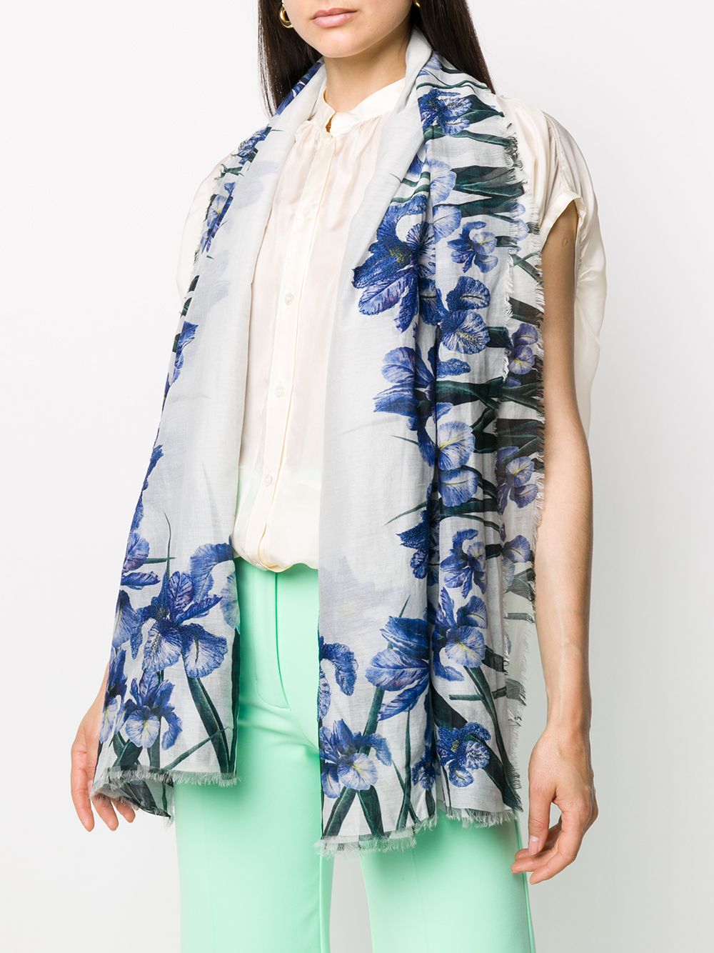 фото Faliero sarti floral-print scarf