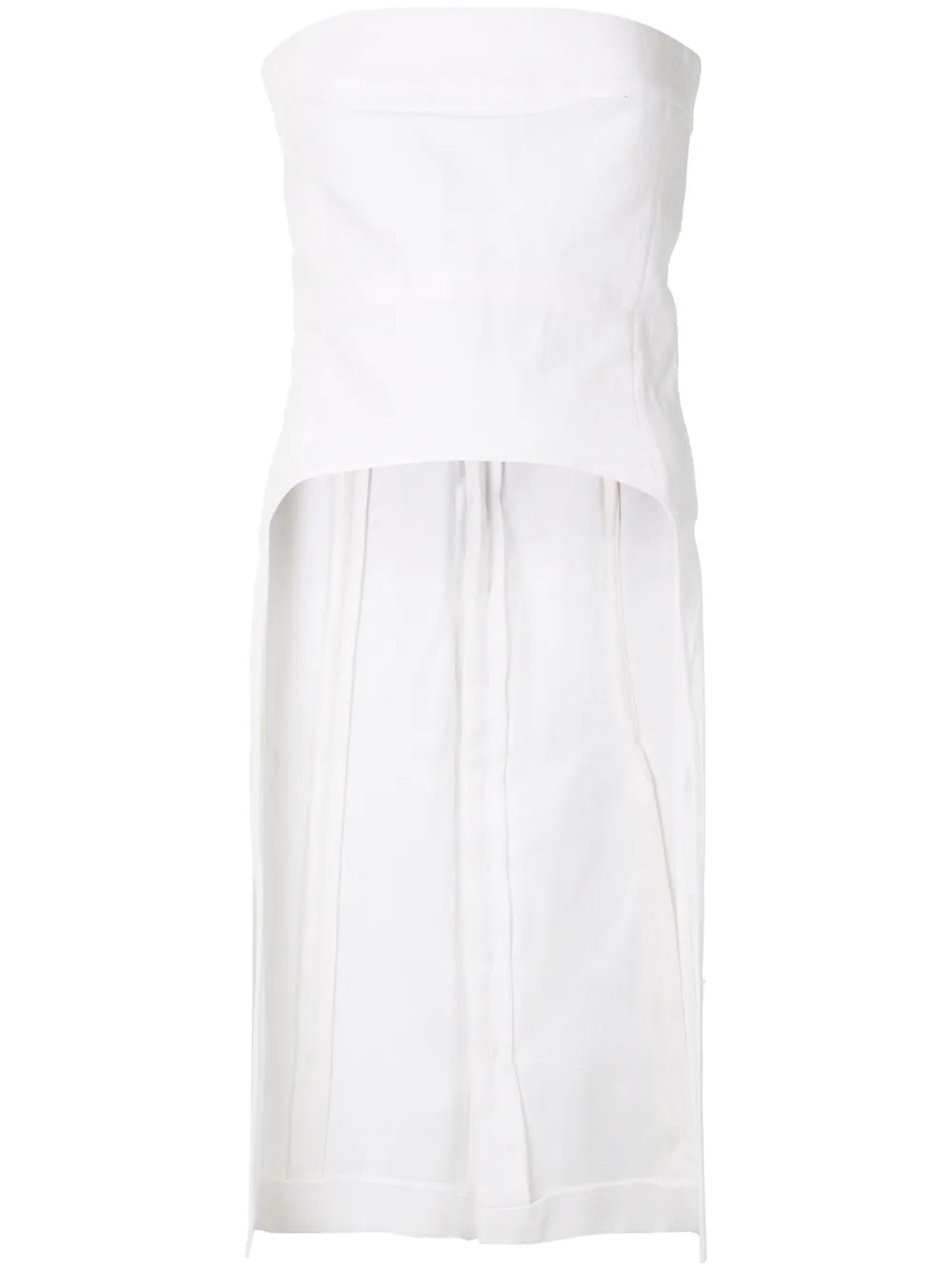 

Ann Demeulemeester top strapless asimétrico - Blanco