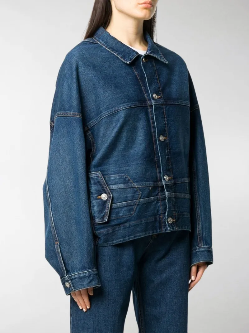 Balenciaga Upside Down denim jacket blue | MODES