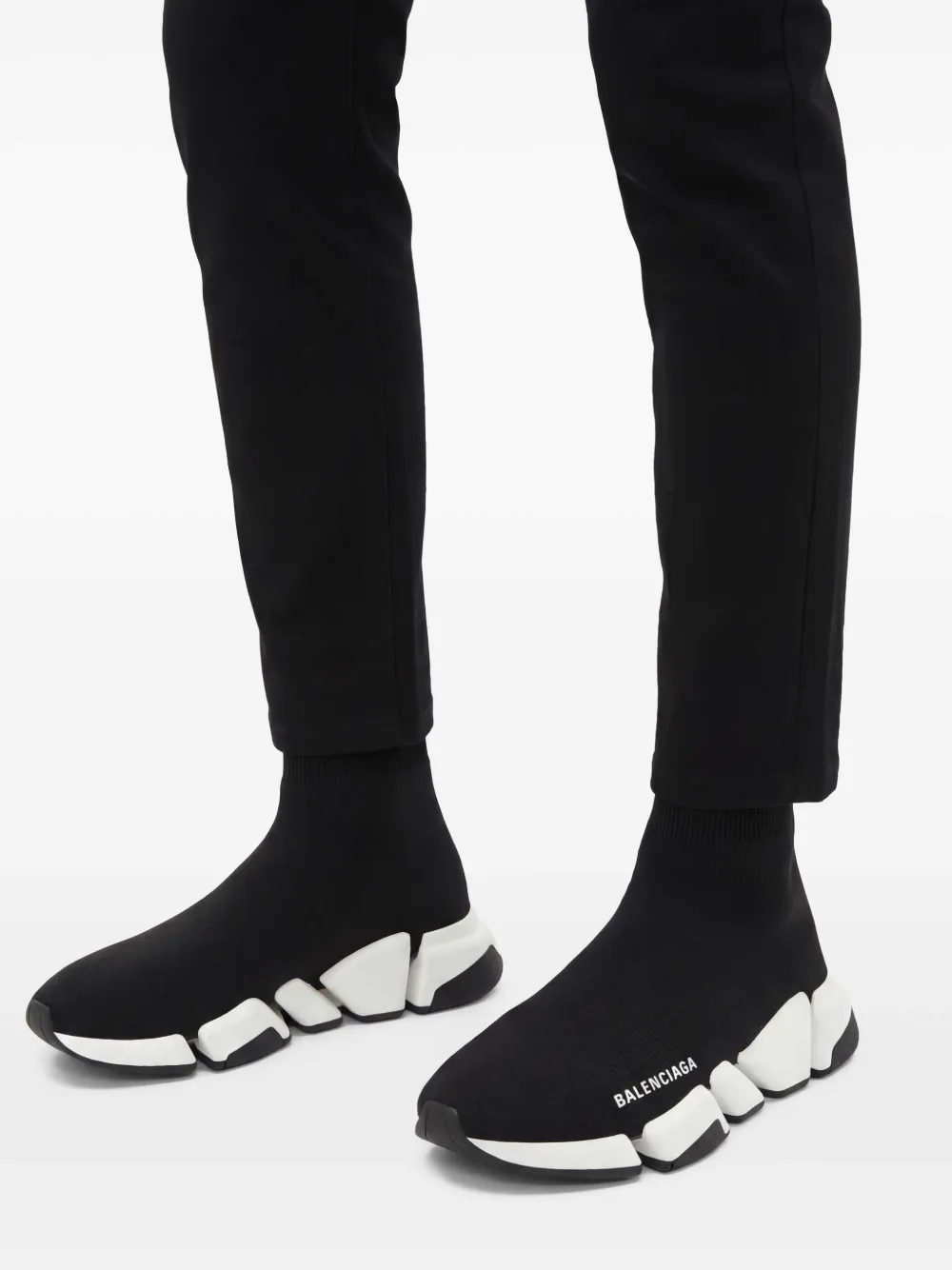 Balenciaga Speed 2.0 Knitted Sneakers | Black | FARFETCH ZA
