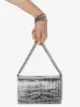 Alexander McQueen skull crocodile-effect patent leather mini bag