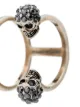 Alexander McQueen Skull motif twin ring