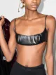 Image 2 of Supriya Lele vinyl-effect bra-style top