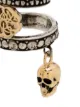 Alexander McQueen silver tone skull ear cuff