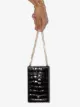 Alexander McQueen skull-plaque crocodile-effect phone pouch 16x9.5cm