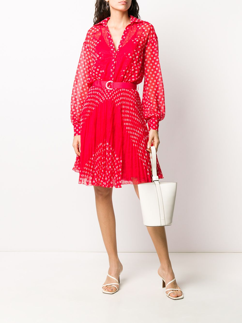 фото Ermanno ermanno dotted shirt dress