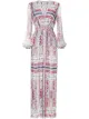 Image 1 of Raquel Diniz Valentina geometric-print silk dress