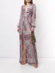 Image 2 of Raquel Diniz Valentina geometric-print silk dress