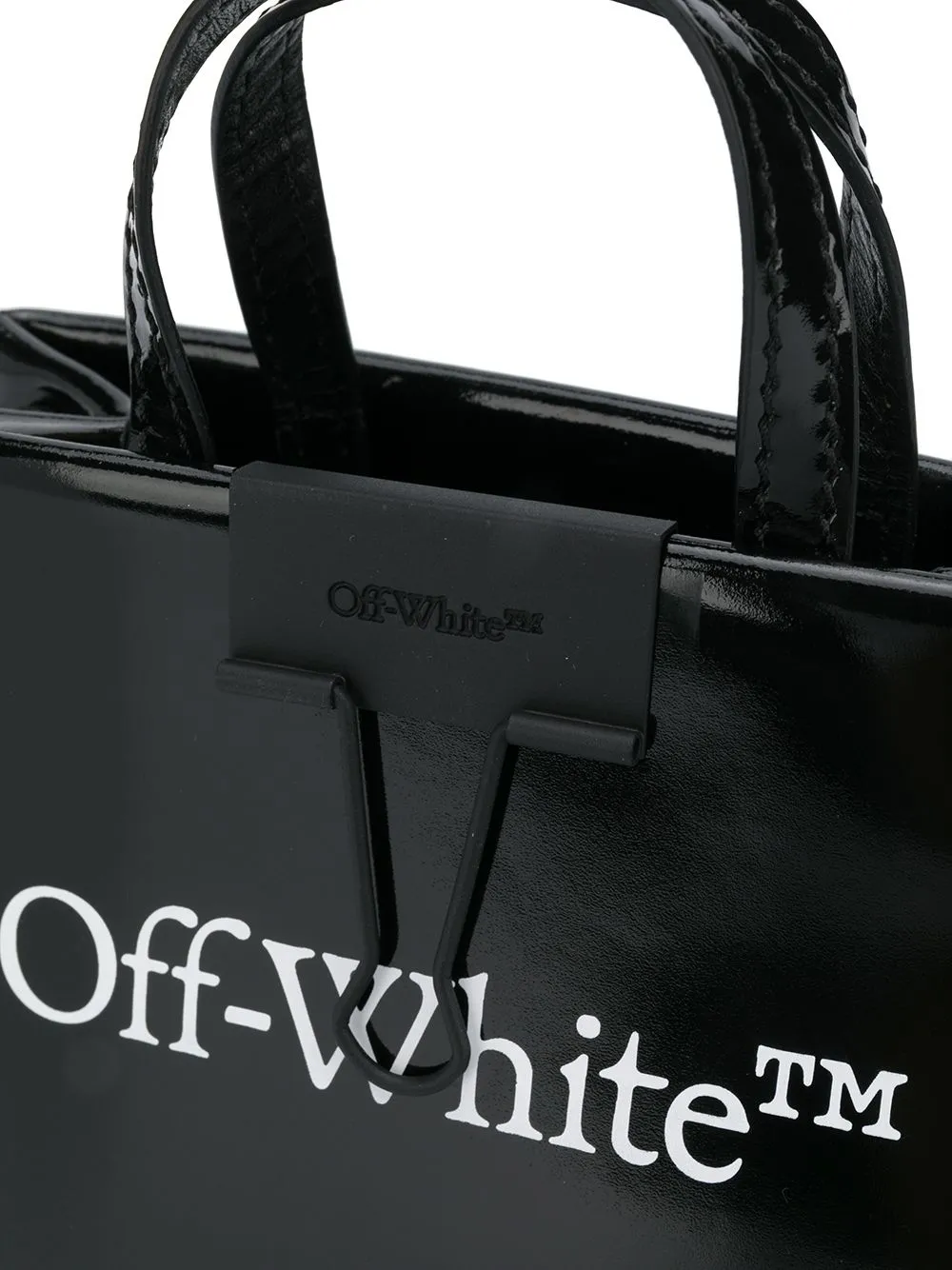 OffWhite Mini Binder Clip Tote Bag Farfetch