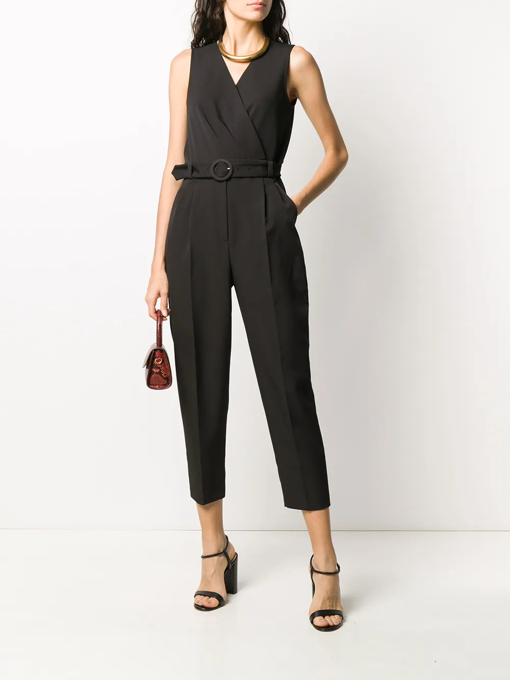 Image of Seventy belted cropped jumpsuit