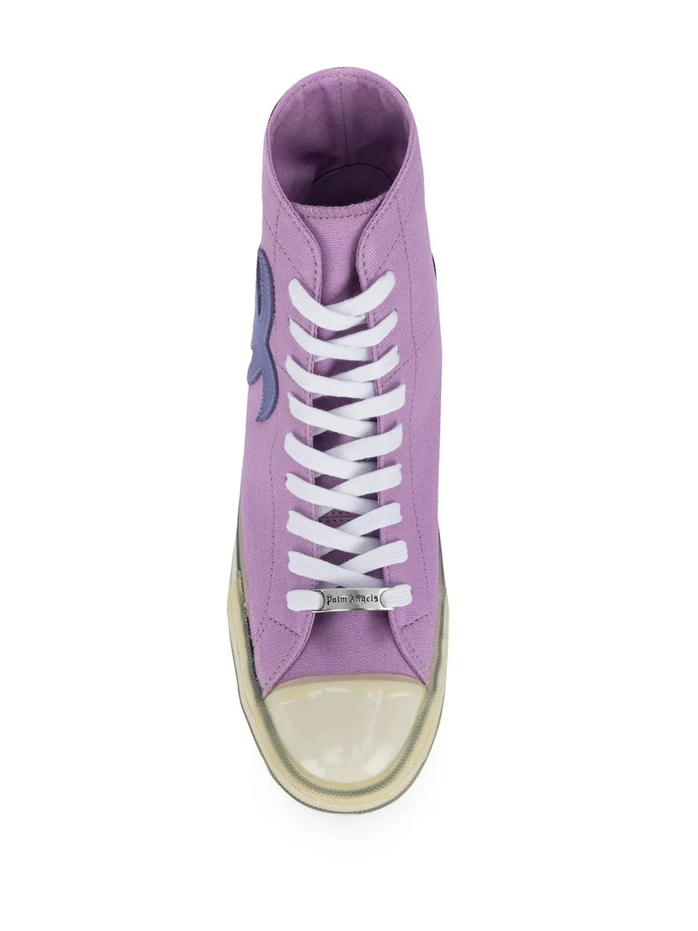 Palm Angels palm tree high-top sneakers 3701 PURPLE WHITE