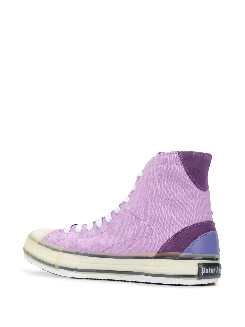 Palm Angels palm tree high-top sneakers 3701 PURPLE WHITE