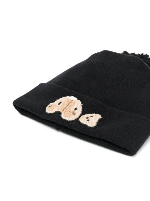 Shop Palm Angels Bear beanie hat with 