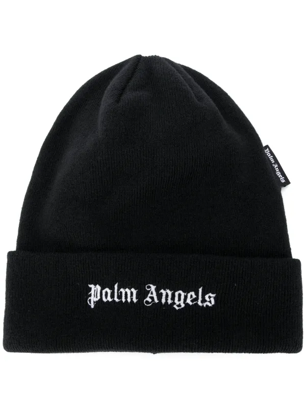 Palm Angels logo-embroidered beanie 