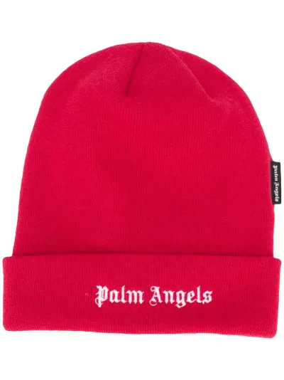 embroidered logo beanie hat | Palm 
